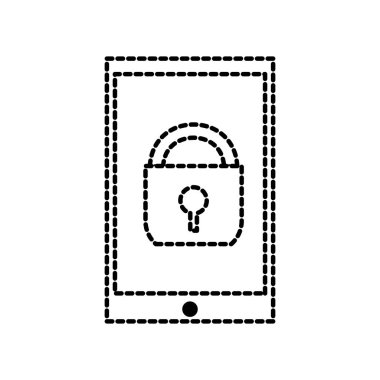 Smartphone aygıt araç teknolojisi ve elektronik Tema izole tasarım vektör çizim