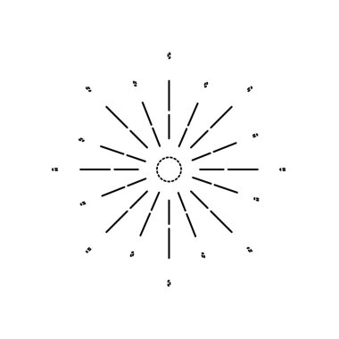 noktalı şekli doğal kuvvetli güneş ışığı ile soyut ray tasarlamak vektör