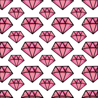 Elmas mücevher takılar ve değerli Tema izole tasarım vektör çizim