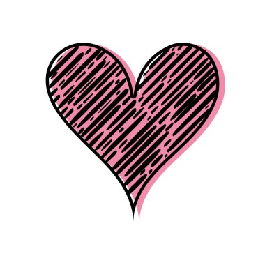 renk kalp sevgi ile gölge tutku tasarlamak vektör için