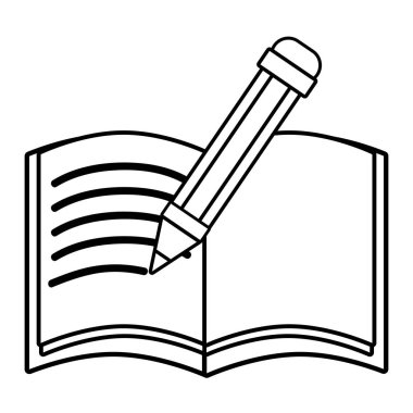 hat kalem ve defter nesne eğitim okul vektör çizim