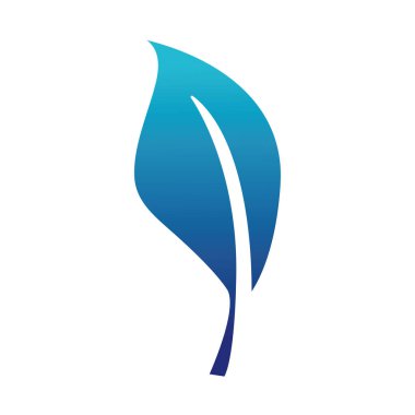 mavi siluet doğa yaprak egzotik bitki tasarlamak vektör