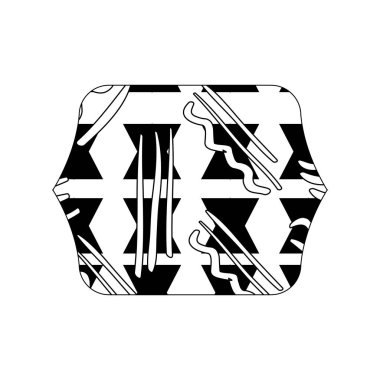 kontur çizgi quadrate geometrik memphis tarzı arka plan vektör çizim ile