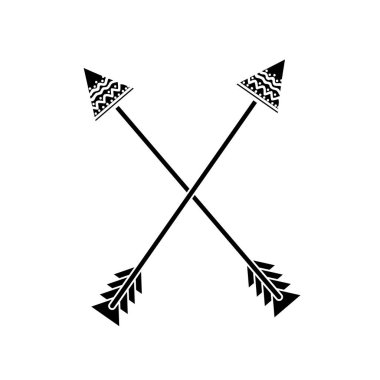 siluet okları yerel nesne ile süs tasarlamak vektör