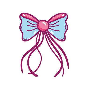 Papyon şerit bez ve moda Tema izole tasarım vektör çizim