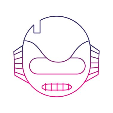 kulakları ve ağız vektör çizim ile renkli teknoloji robot baş