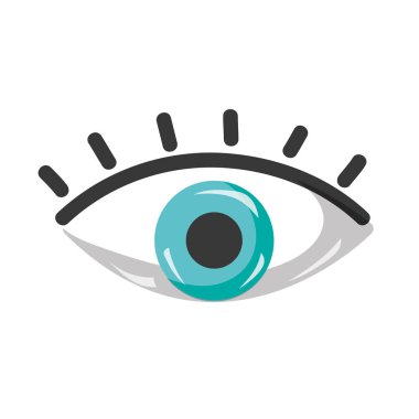 insan gözü vizyonu ile kirpik tasarlamak vektör