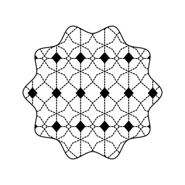 Desen doku dekorasyon ve tekstil tema izole tasarım vektör çizim damga mühür