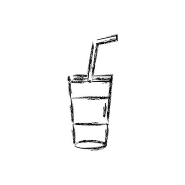 Şekil güler yüzlü içecek refreshness cam vektör çizim