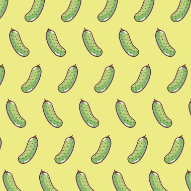 Salatalık sebze arka plan vektör çizim grafik tasarım desen