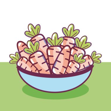 Havuç kase taze sebze karikatürler Tarih resim grafik tasarım vektör