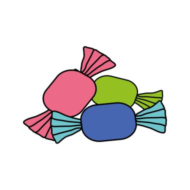 lezzetli tatlı tatlı şeker vektör çizim şekerler