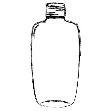 Grunge uzun mason kavanoza korumak sanat vektör çizim