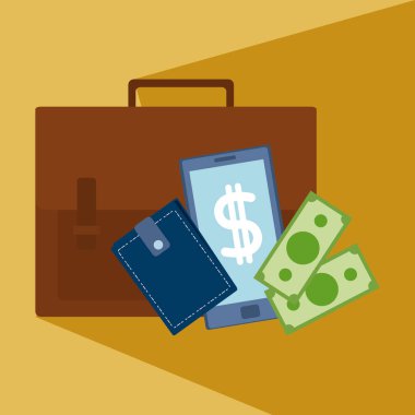 Online para ve hareketleri kavramı vektör çizim grafik tasarım