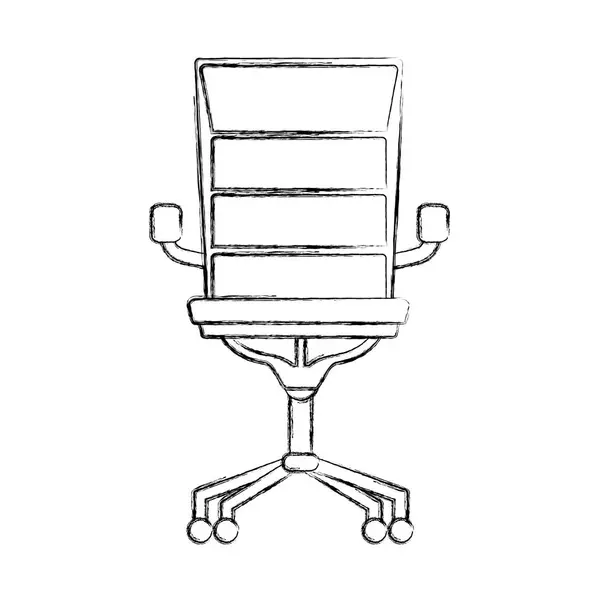 Figura Sedia Ufficio Stile Oggetto Design Vettore Illustrazione — Vettoriale Stock