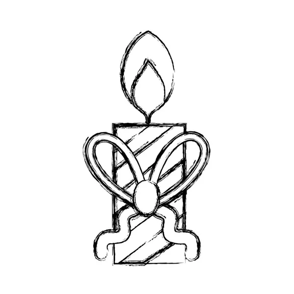 Figure Candle Fire Celebration Decoration Design Vector Illustration — Stock Vector