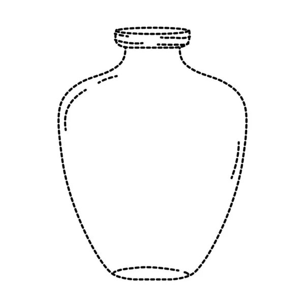 Decimale Vorm Midden Mason Jar Behouden Stijl Vectorillustratie — Stockvector