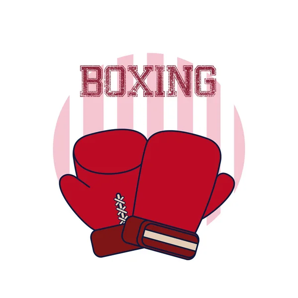 Guantes Deporte Boxeo Vector Ilustración Diseño Gráfico — Vector de stock