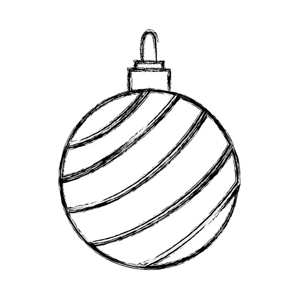 Chiffre Joyeux Noël Boule Décoration Conception Vetor Illustration — Image vectorielle