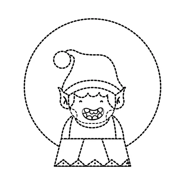Пунктирна Форма Веселого Різдвяного Єкта Дизайну Прикраси Векторні Ілюстрації — стоковий вектор