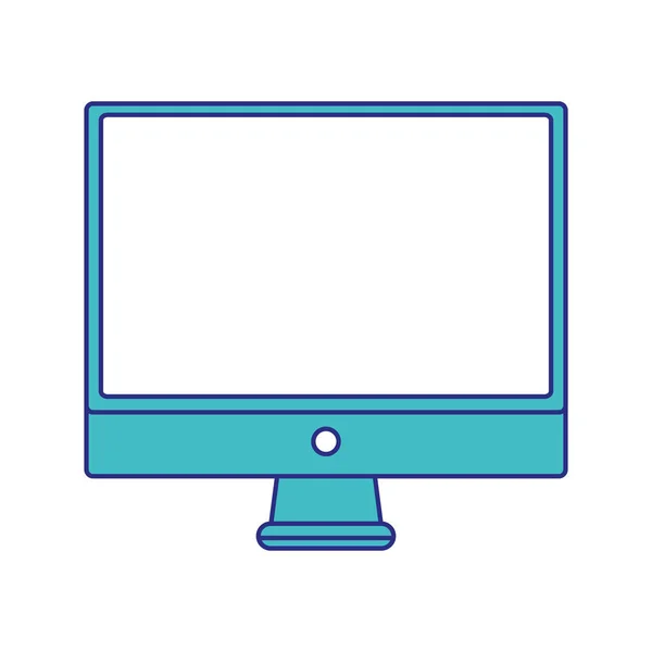 Pełny Kolor Komputer Elektroniczny Ekran Technologii Ikona Ilustracja Wektorowa — Wektor stockowy