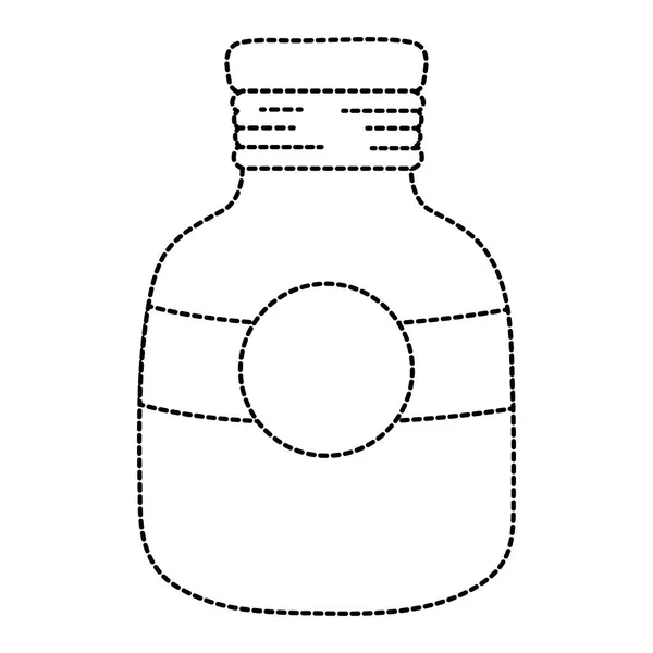 Forma Punteggiata Vetro Muratore Con Cerchio Adesivo Stile Vettoriale Illustrazione — Vettoriale Stock