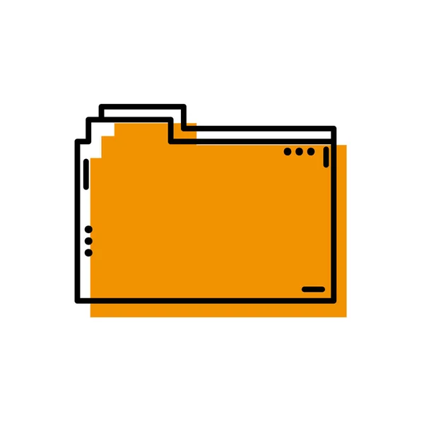 Carpeta Archivos Para Guardar Documentos Información Vector Ilustración — Vector de stock