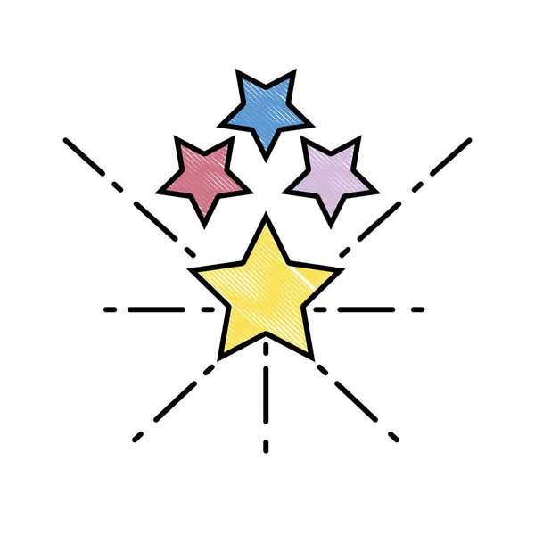 空デザインのベクトル図のおろしの光沢がある星アート — ストックベクタ