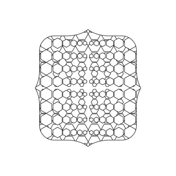 Linea Quadrata Con Grafica Creativa Senza Soluzione Continuità Stile Sfondo — Vettoriale Stock