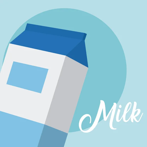 Milchkasten Über Blauem Hintergrund Vektor Illustration Grafik Design — Stockvektor