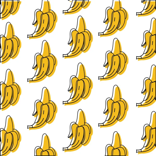 Color Delicious Fresh Banana Fruit Background Design Vector Illustration — Stock Vector