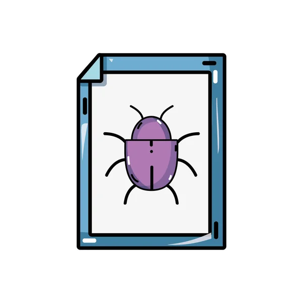 Illustration Vectorielle Insecte Araignée Symbole Danger Intérieur Papier — Image vectorielle