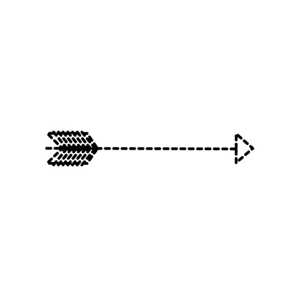 Пунктирний Елемент Стрілки Стилем Вказівника Векторні Ілюстрації — стоковий вектор