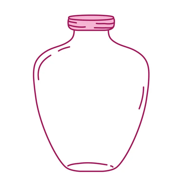 Fyrfärg Mellersta Mason Jar Bevara Stil Vektorillustration — Stock vektor