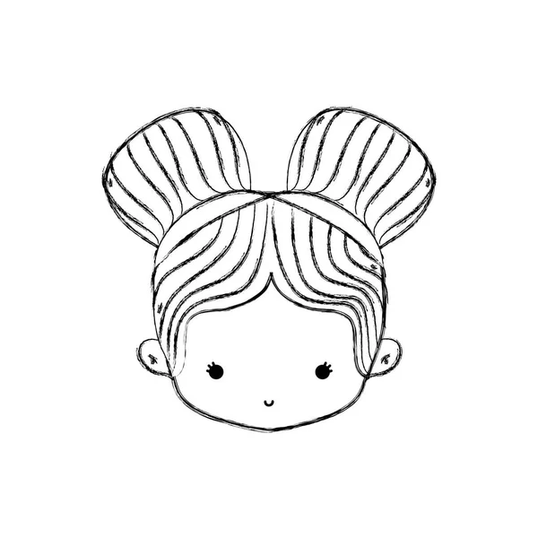 Chica Infancia Del Niño Gente Pequeña Tema Diseño Aislado Ilustración — Vector de stock