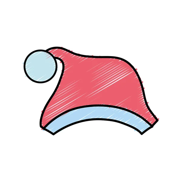 磨碎的快乐圣诞帽装饰设计向量插图 — 图库矢量图片