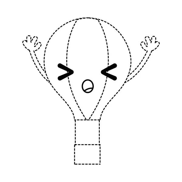 腕のベクトル図で点線図形怒っている空気バルーン可愛い — ストックベクタ