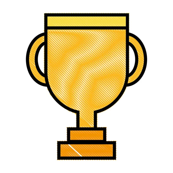 Grated Cup Prize Symbol Win Competition Vector Illustration — Stock Vector