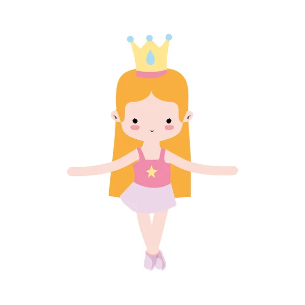 Chica Practica Ballet Con Ropa Profesional Ilustración Vectores Pelo Liso — Vector de stock