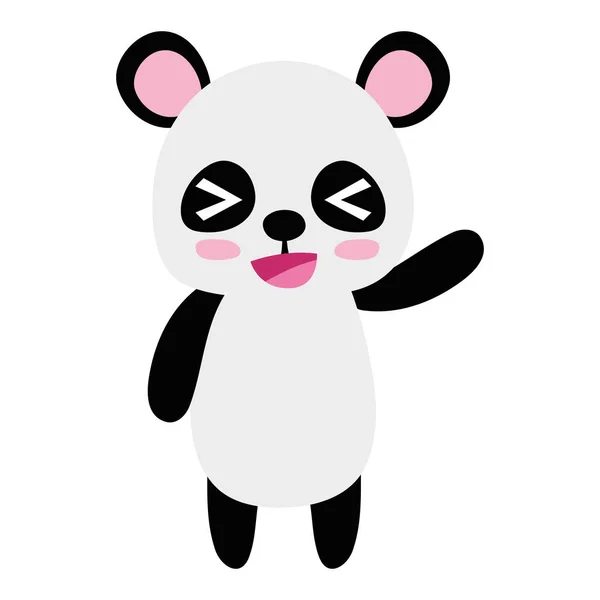 Colorido Bonito Alegre Panda Selvagem Animal Vetor Ilustração —  Vetores de Stock