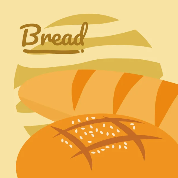 Köstliches Brot Cartoon Vektor Illustration Grafik Design — Stockvektor