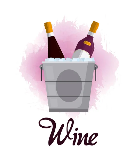 Wine Luxury Bottles Concept Vector Illustration Graphic Design — Stock Vector