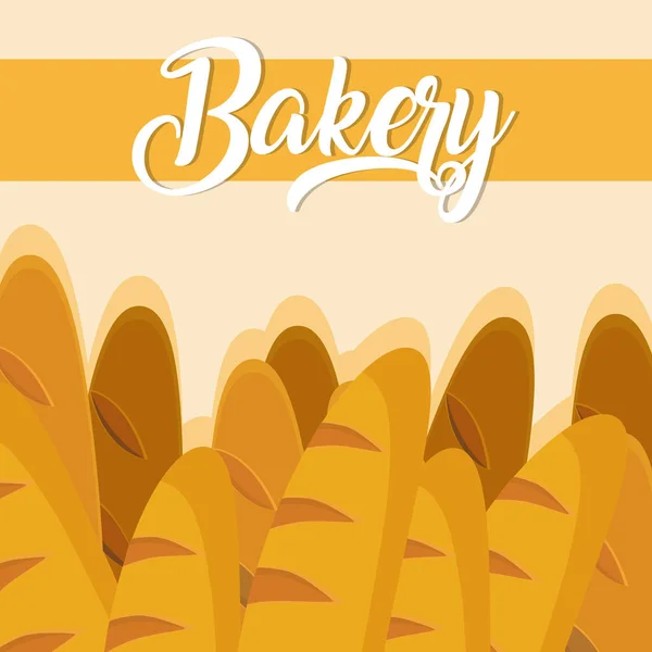 Baguettes Frische Bäckerei Lebensmittel Vektor Illustration Grafik Design — Stockvektor