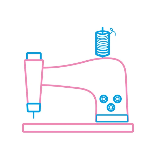 Silhouette Nähmaschine Mode Industrie Ausrüstung Vektor Illustration — Stockvektor