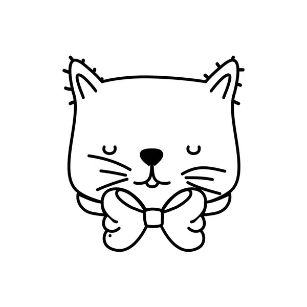 Cartoon Cat Animal Pet Kitten Theme Isolated Design Vector Illustration — Stock Vector