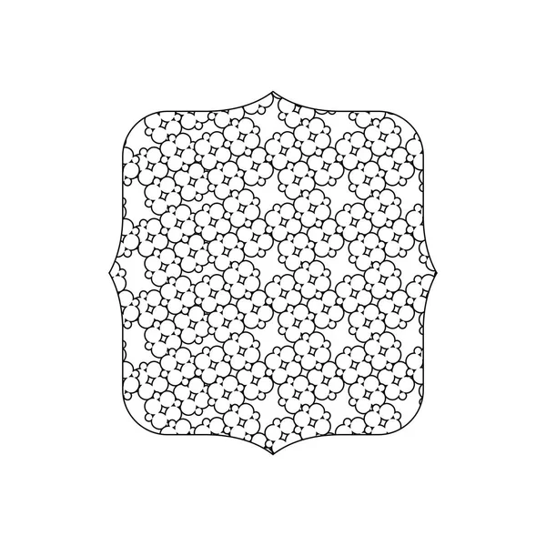 Zeilenquadrat Mit Mustergrafik Nahtlose Hintergrunddekoration Vektor Illustration — Stockvektor