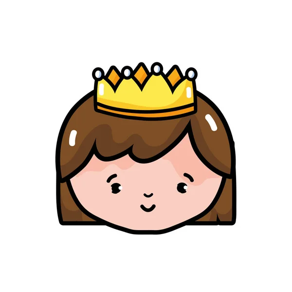 Princesa Del Reino Real Tema Imperial Diseño Aislado Ilustración Vectorial — Vector de stock