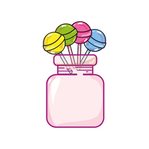 Süßigkeiten Süßes Dessert Kristallglas Vektor Illustration — Stockvektor