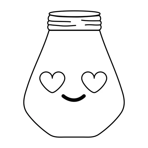 Иллюстрация Мультфильму Line Mason Jar — стоковый вектор