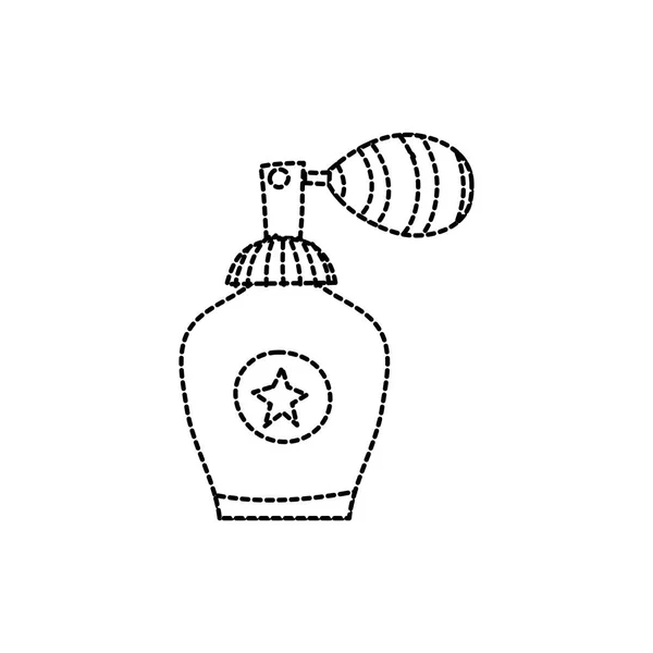 Pontozott Alakzat Parfüm Női Luxus Üveg Üveg Vektoros Illusztráció — Stock Vector